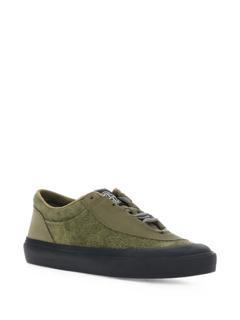 Stone Island logo-patch panelled sneakers Groen