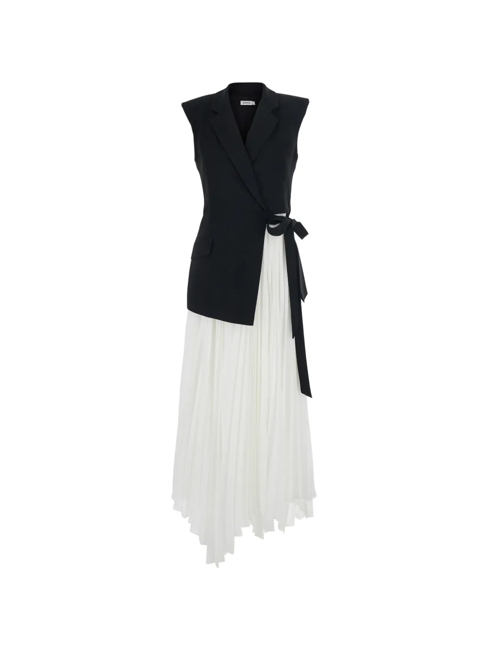 Simkhai Helena combo pleated wrap dress - Bianco