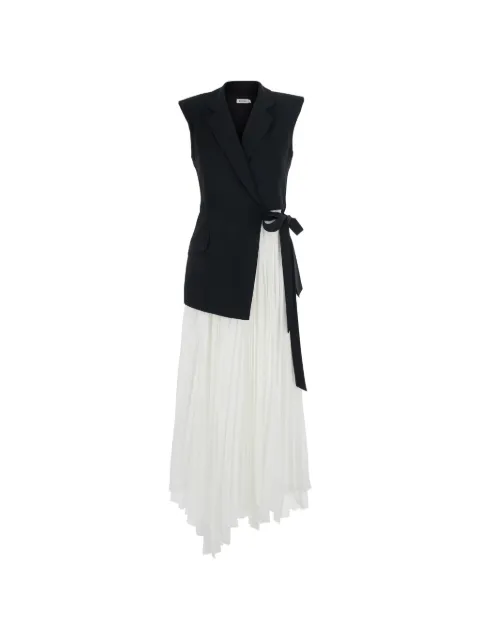 Simkhai Helena combo pleated wrap dress