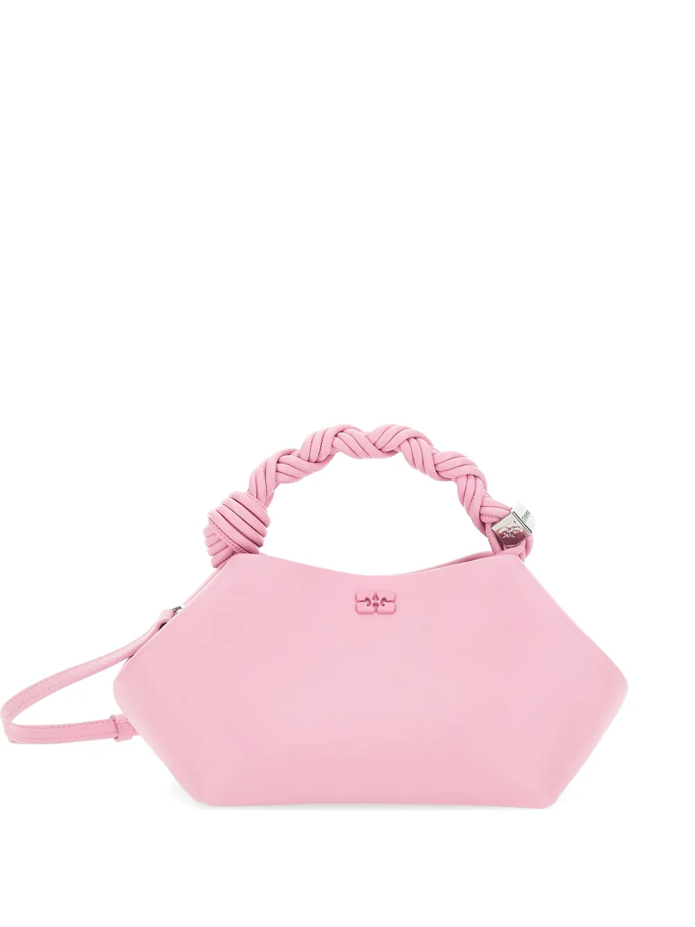 GANNI mini Bou braided-handle shoulder bag - Rosa