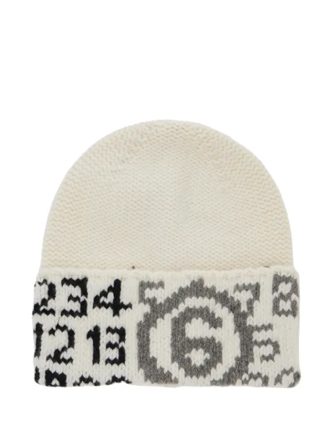 MM6 Maison Margiela Kids intarsia-knit beanie hat