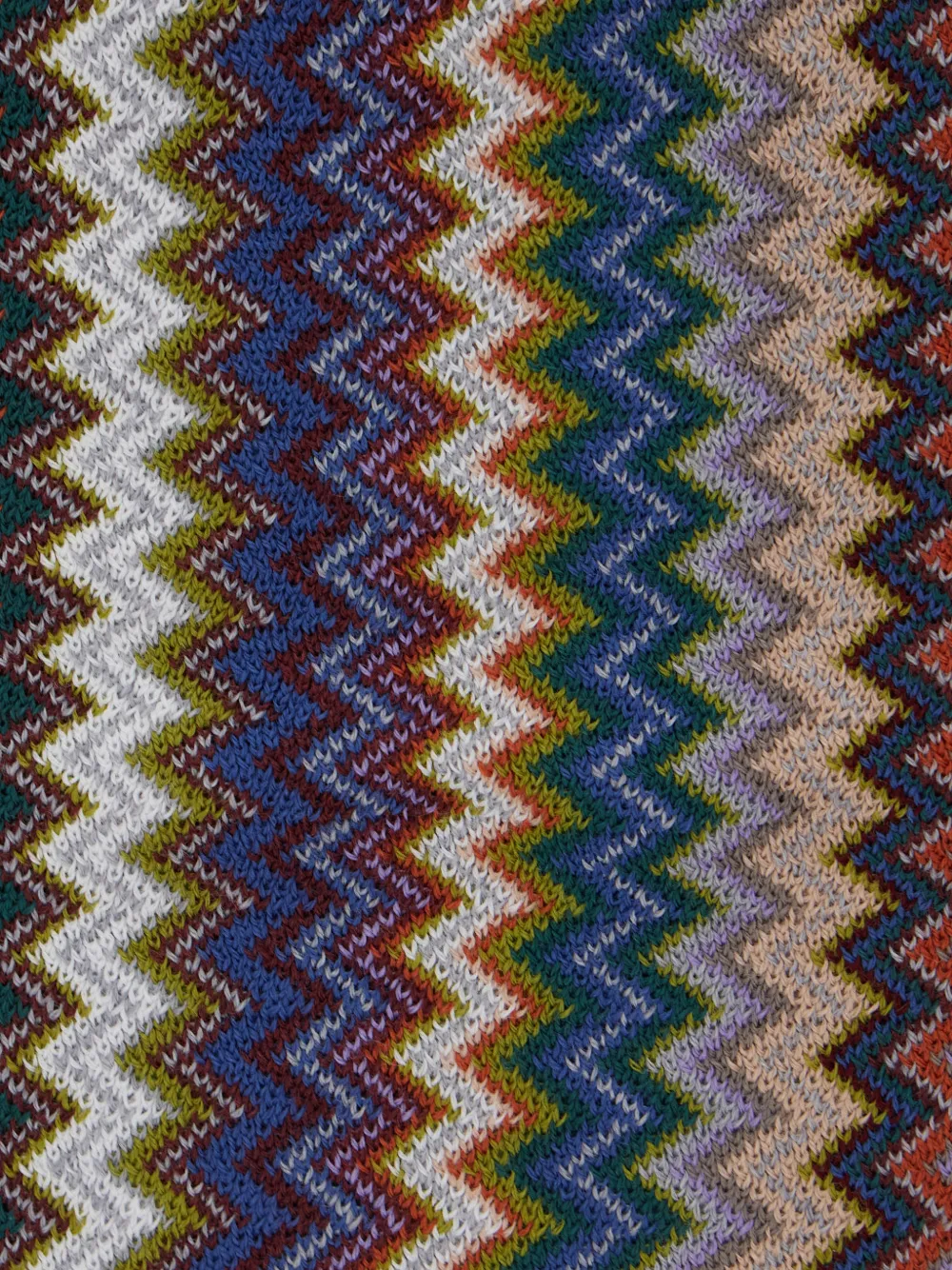 Missoni zig-zag fringed scarf Beige