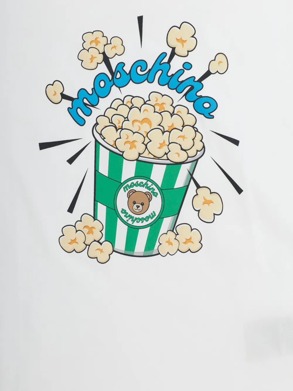 Moschino Kids T-shirt met popcorn-print Wit