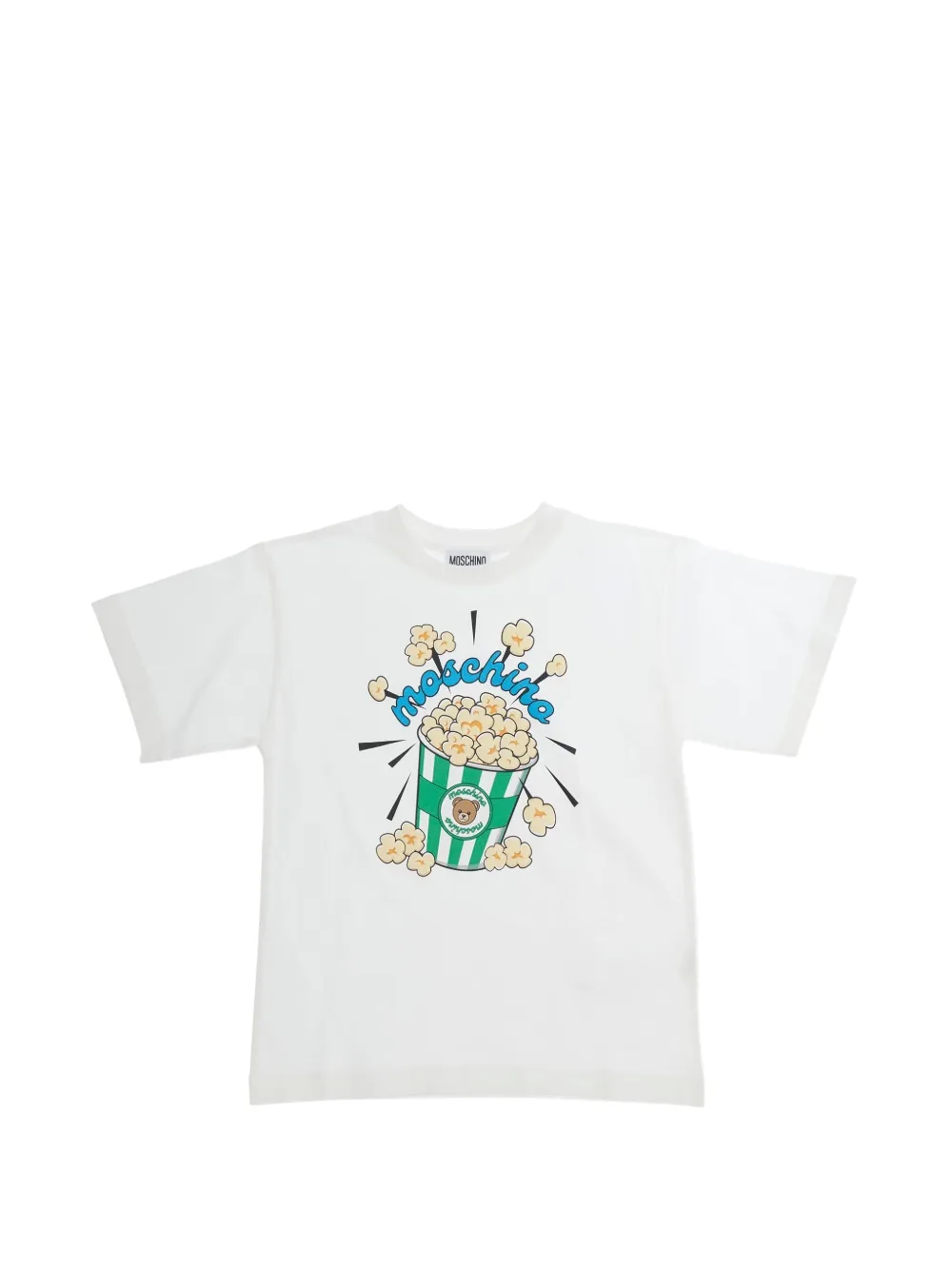 Moschino Kids popcorn-print T-shirt - Bianco