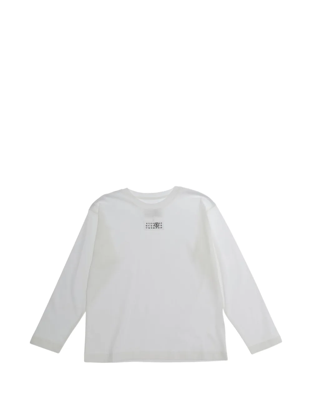 MM6 Maison Margiela Kids T-shirt Numeric Signature a maniche lunghe - Bianco
