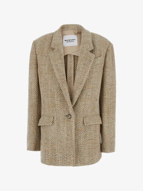 MARANT ÉTOILE blazer tejido con motivo pied de poule Parly