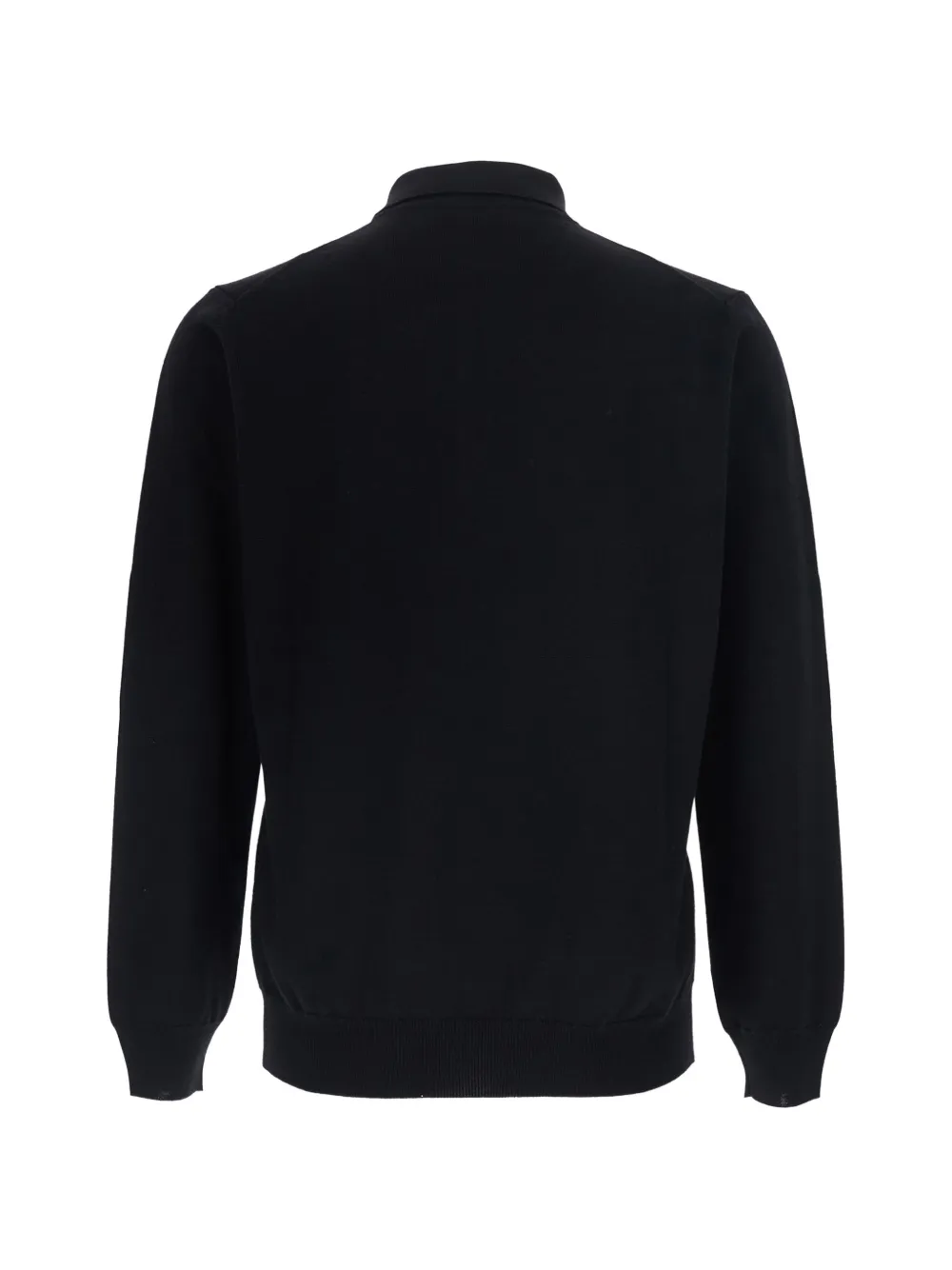 Kangra Gebreid poloshirt met knoopsluiting Zwart