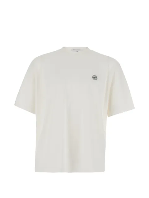 Stone Island camiseta de algodón orgánico con parche del logo