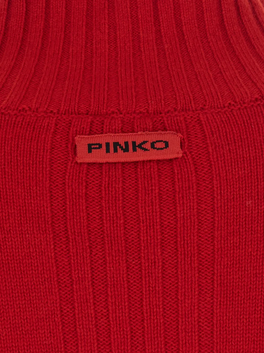 PINKO Geribbelde coltrui Rood