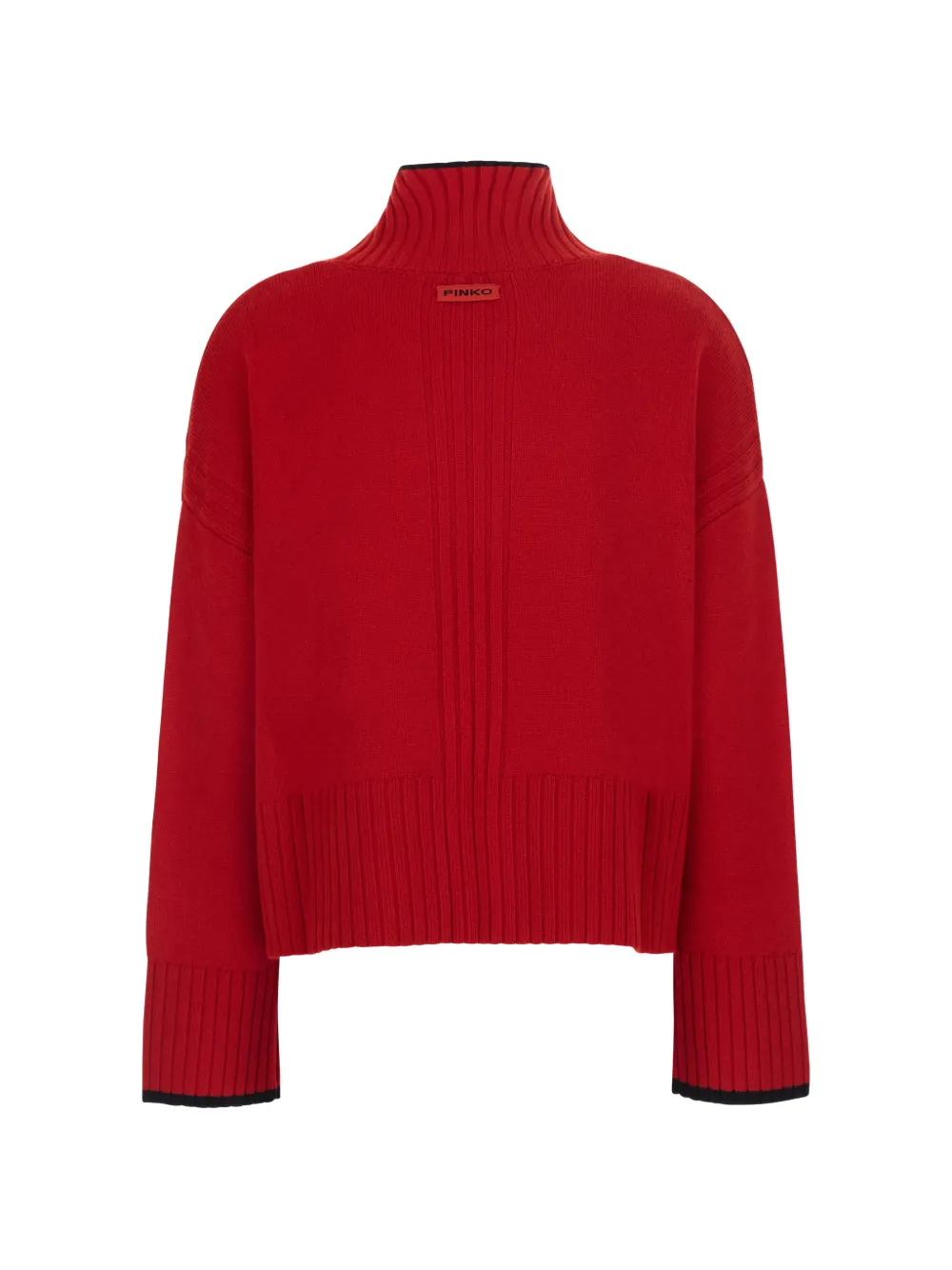 PINKO ribbed high-neck sweater - Rosso