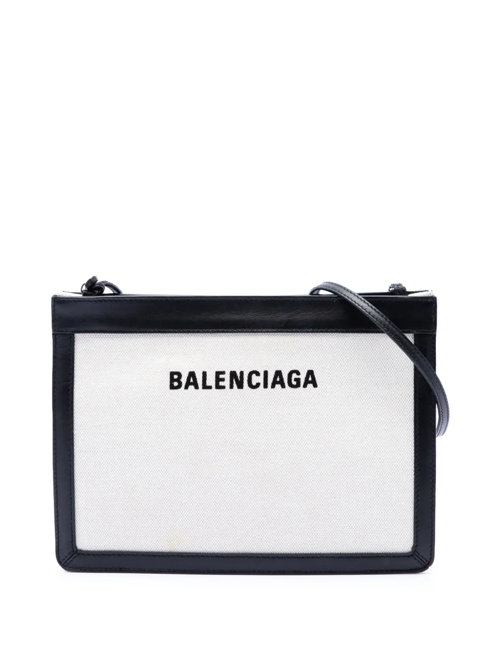 Balenciaga Pre-Owned 2018 Canvas Navy Pochette crossbody bag - Marrone