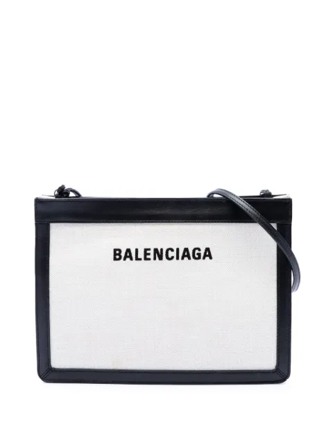 Balenciaga Pre-Owned bandolera Navy Pochette de lona 2018