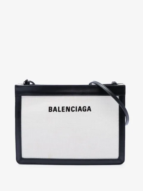 Balenciaga Pre-Owned 2018 Canvas Navy Pochette crossbody bag