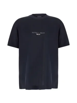 Ea7 Emporio Armani ロゴ Tシャツ | ブルー | FARFETCH JP