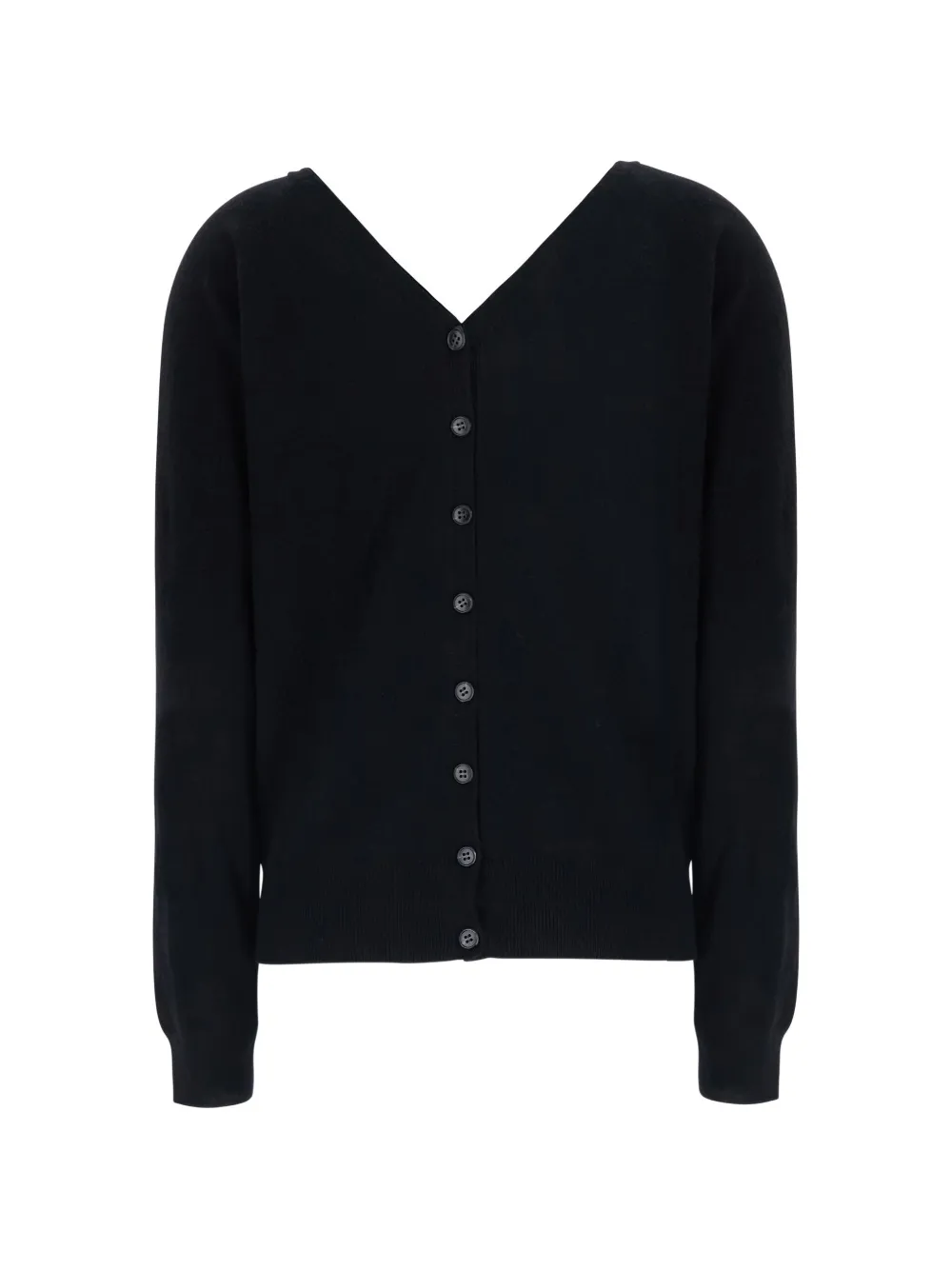 Lisa Yang Jiani vest met V-hals en knopen Zwart