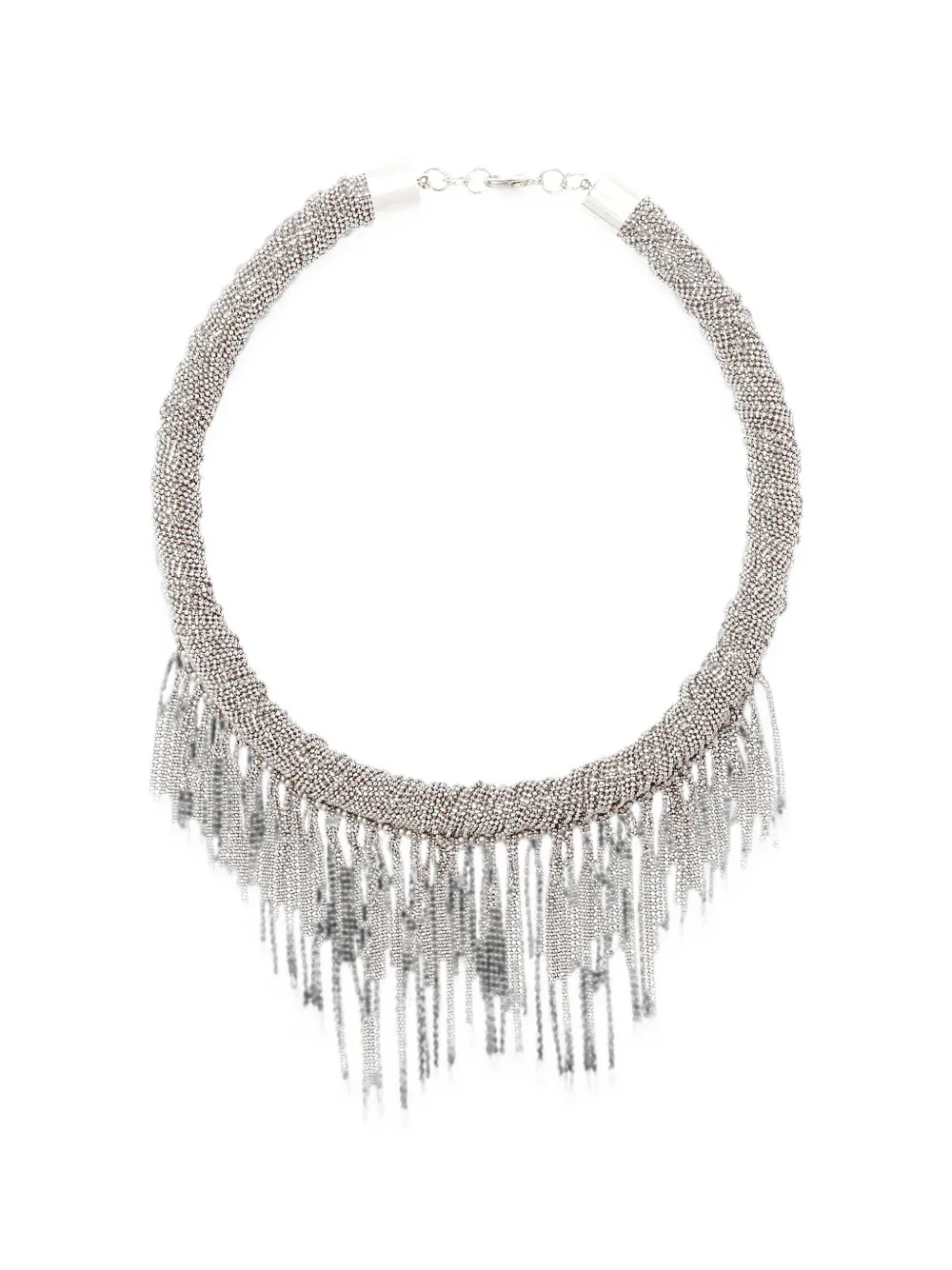 Fabiana Filippi Filo beaded fringe-detail necklace - Silber