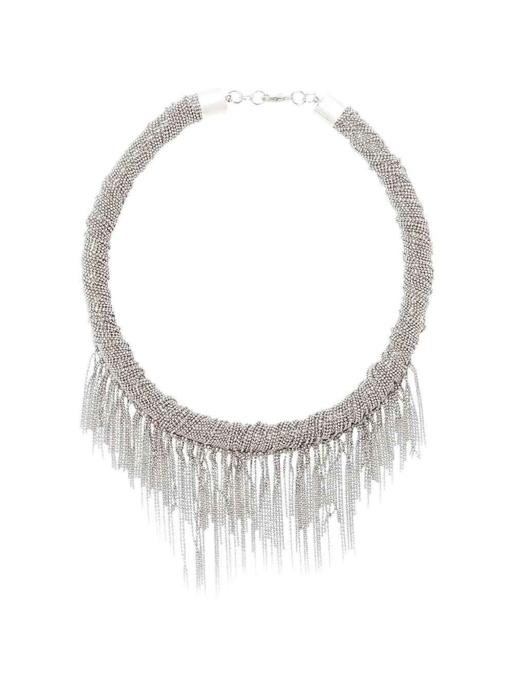 Fabiana Filippi Filo beaded fringe-detail necklace - Silber