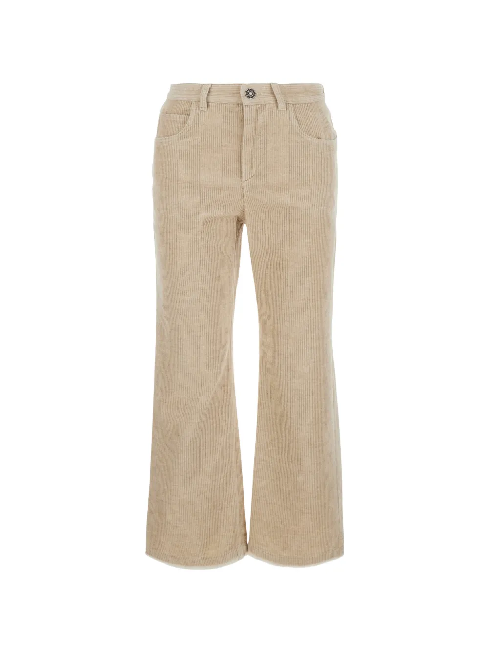 MARANT ÉTOILE RUTHIE corduroy flared trousers - Nude
