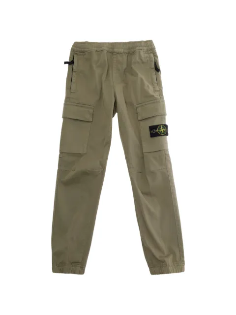 Stone Island Junior pantalones cargo con parche Compass