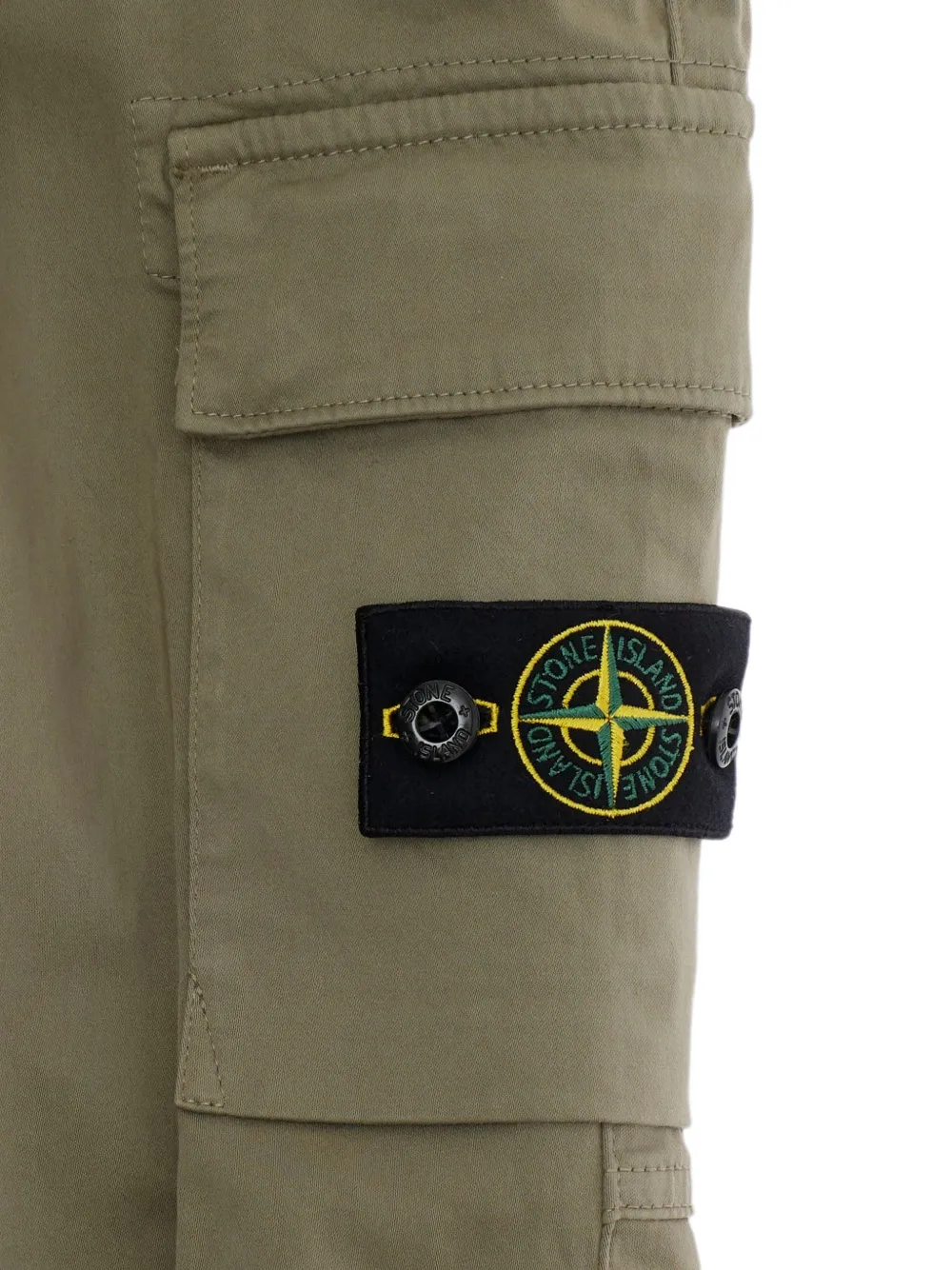 Stone Island Junior Cargo broek met elastische tailleband Beige