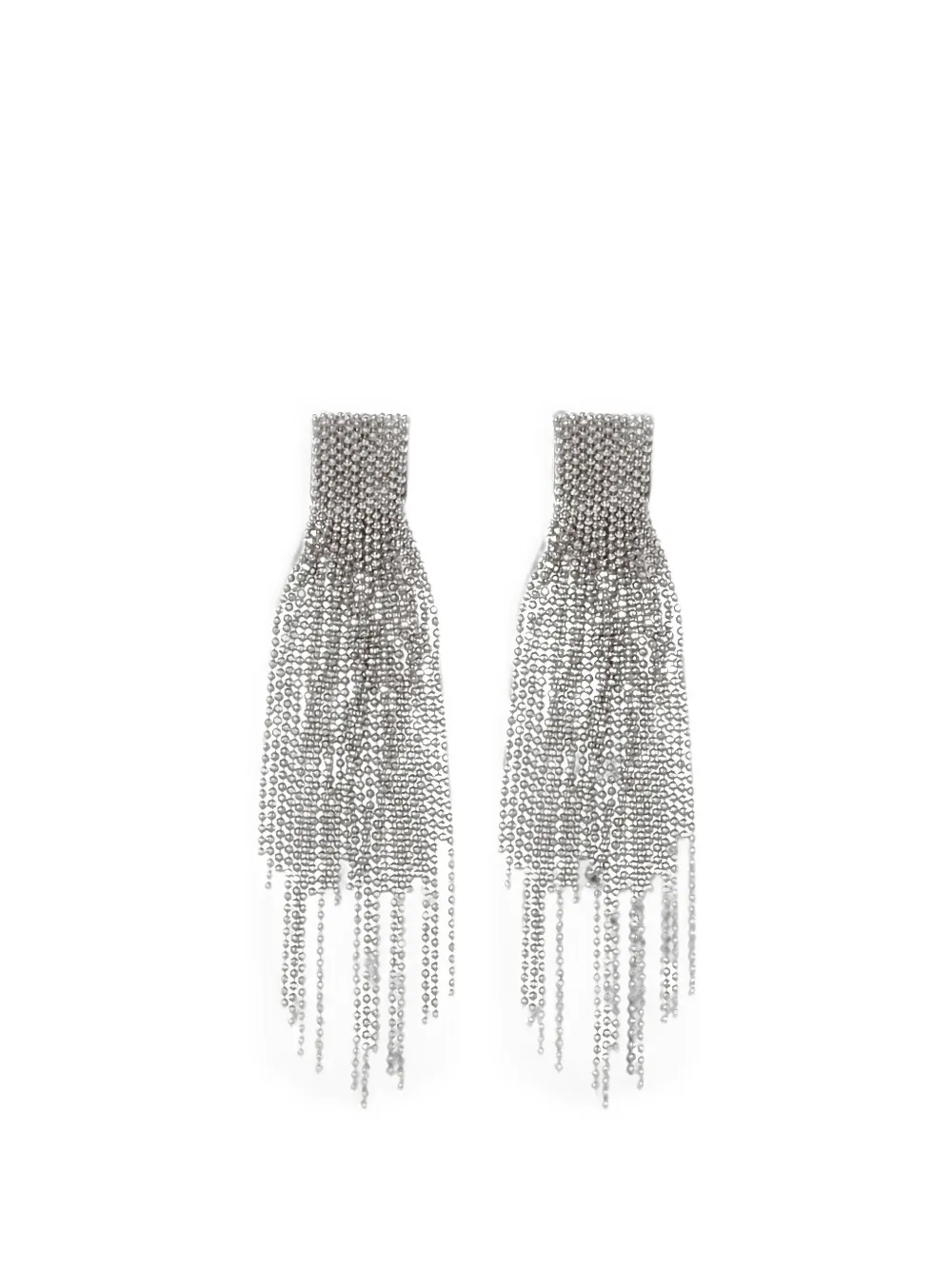 Fabiana Filippi Filo fringe-detail mesh-effect earrings - Argento