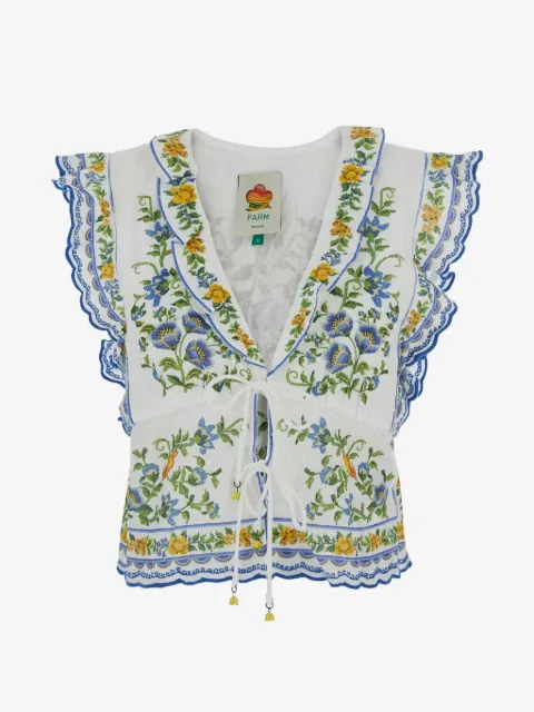 FARM Rio Emily Floral Tapestry blouse