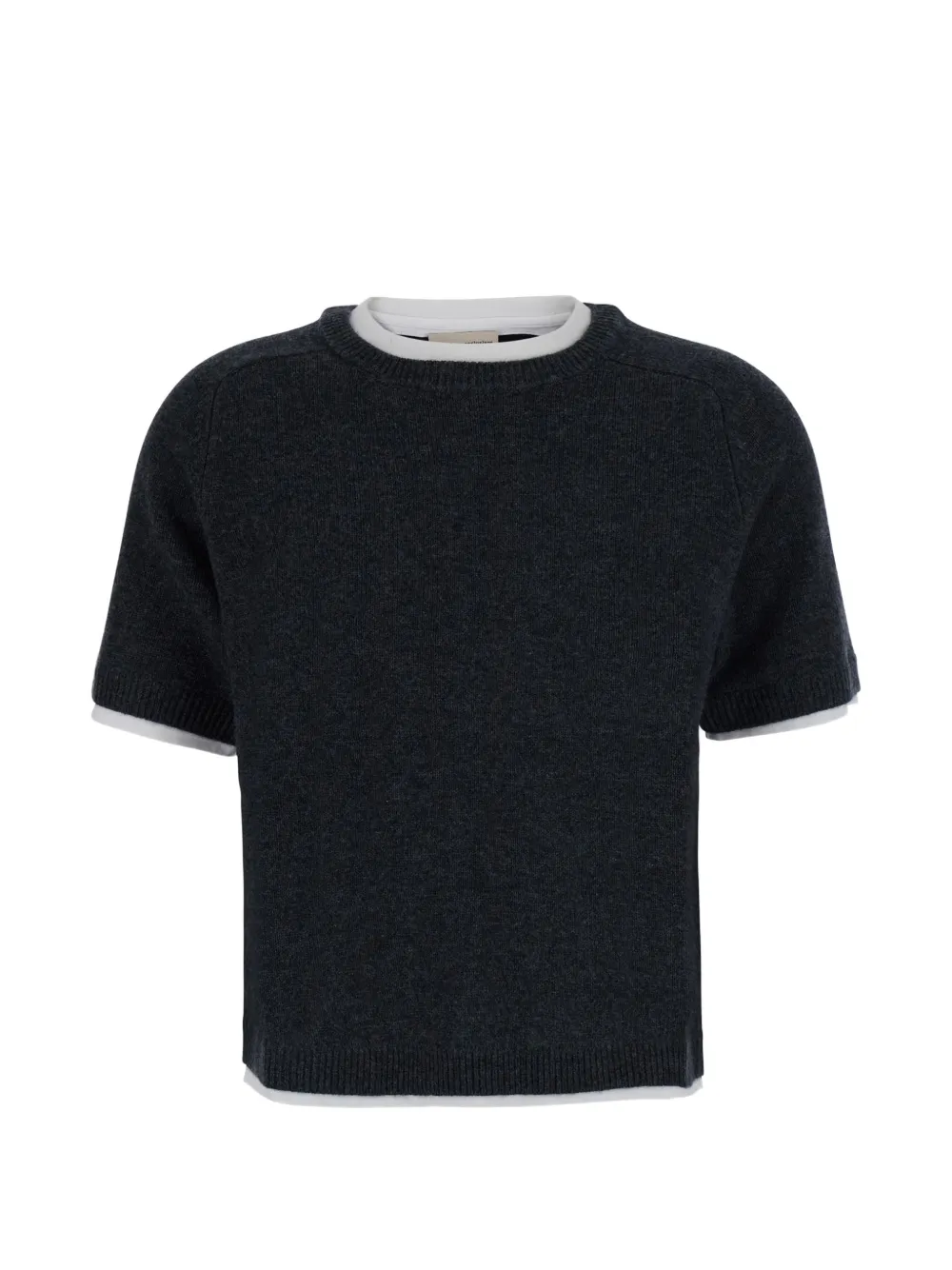 Semicouture layered short-sleeve sweater - Grigio