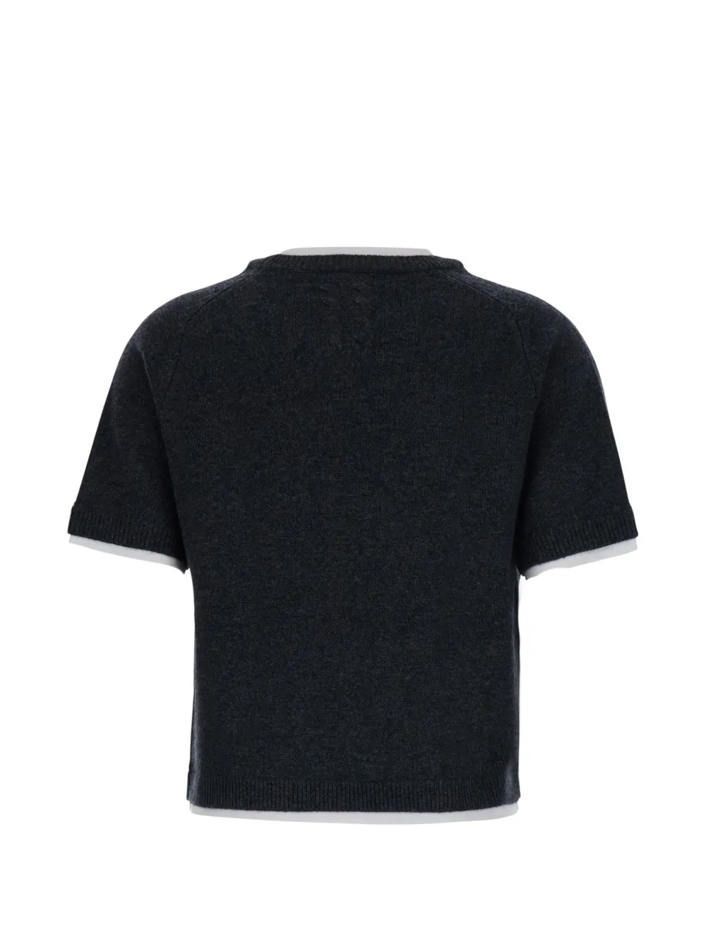 Semicouture Gelaagde trui met korte mouwen Grijs