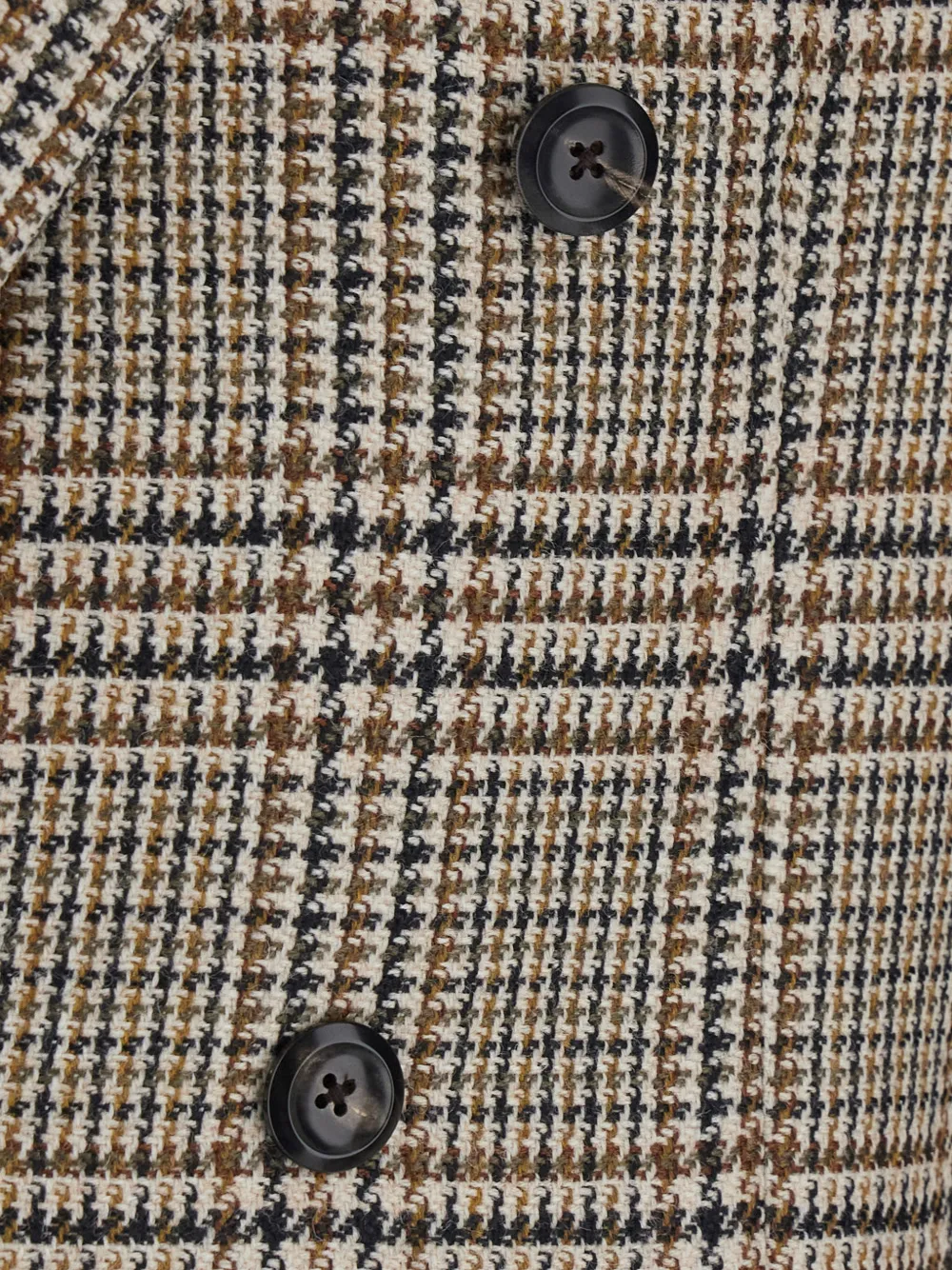 Emporio Armani Prince of Wales geruite blazer met dubbele rij knopen Beige