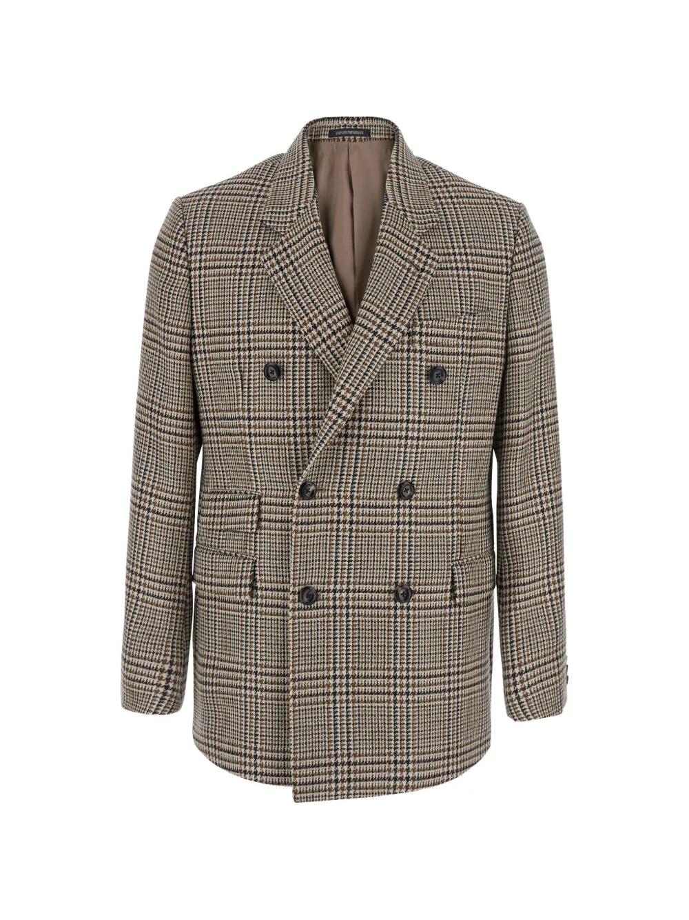Emporio Armani Blazer mit Prince of Wales-Karomuster - Nude