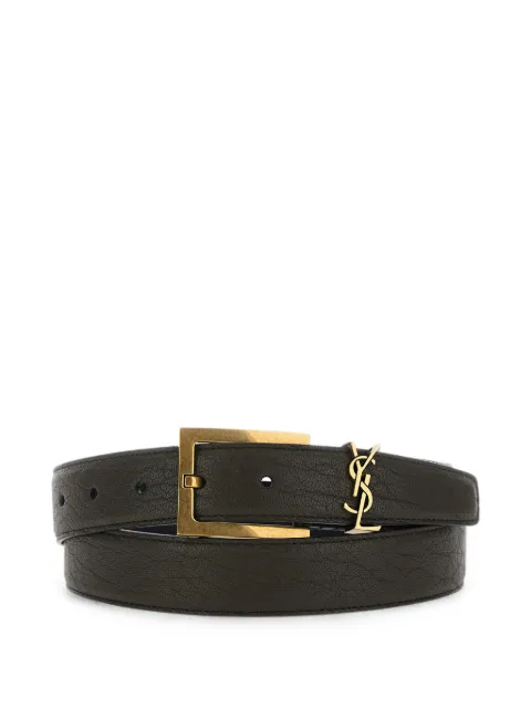 Saint Laurent Cassandre belt in grained lambskin