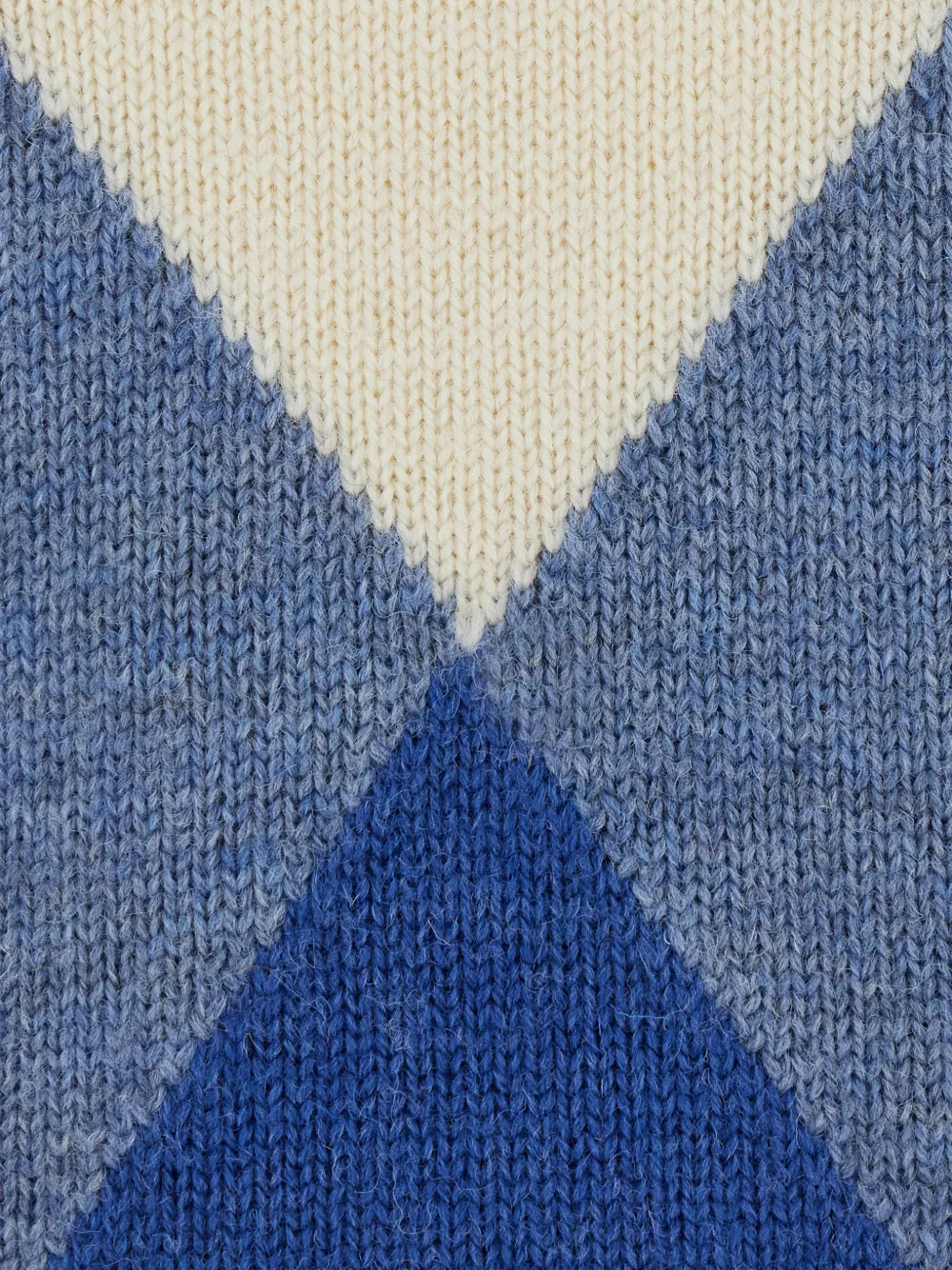 Kangra argyle wool sweater Blauw