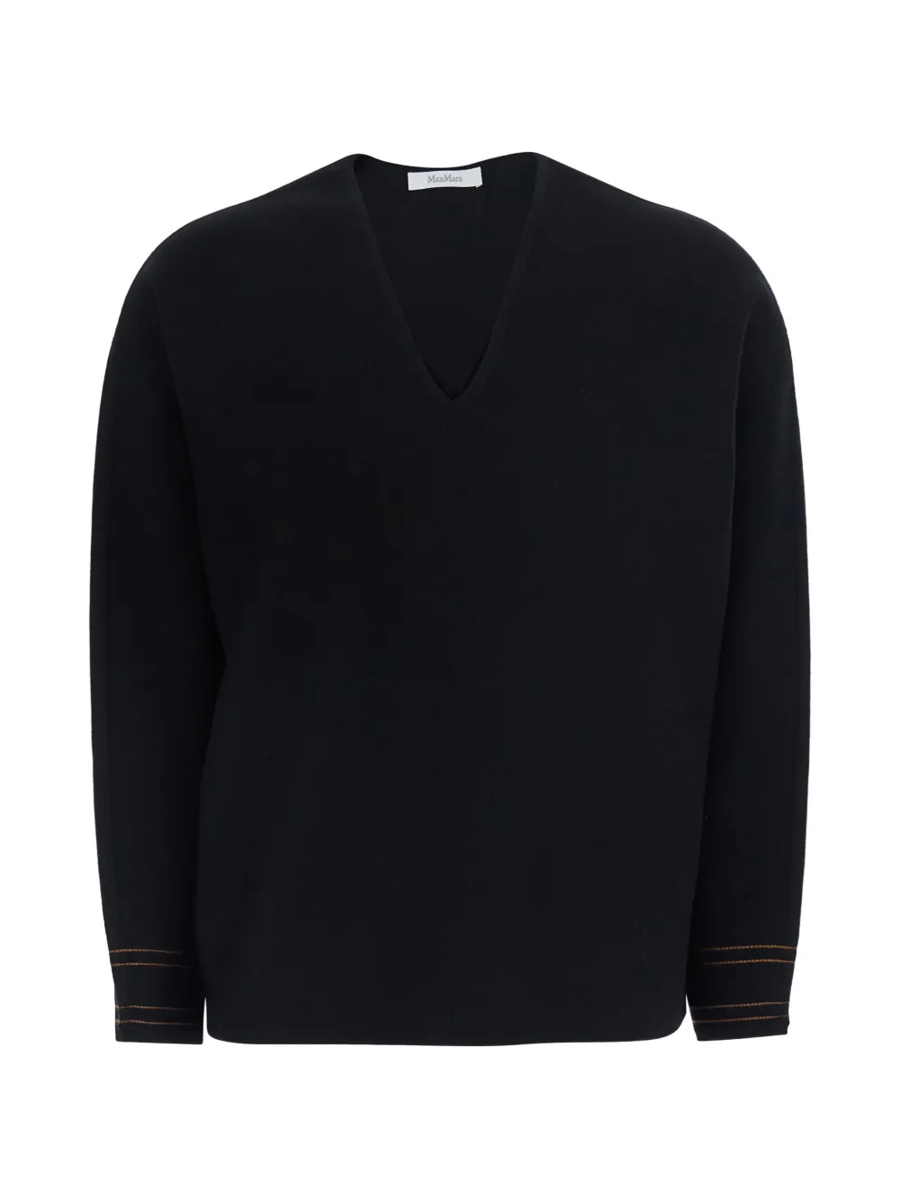 Max Mara Pullover mit V-Ausschnitt - Schwarz
