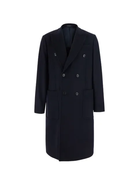 Emporio Armani double-breasted peak-lapel coat