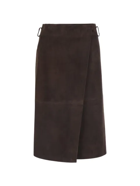 Semicouture wrap-style belt-loop skirt