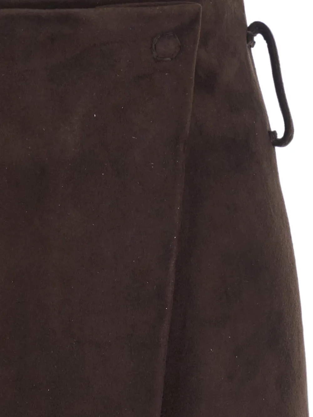 Semicouture Wikkelrok met riemlussen Bruin