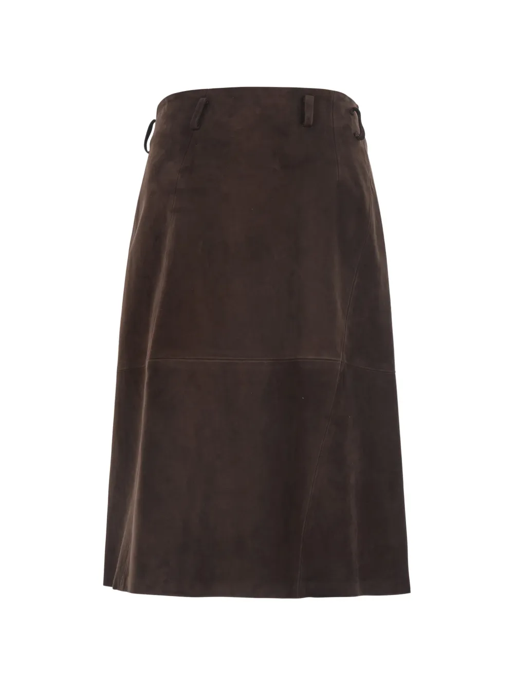 Semicouture Wikkelrok met riemlussen Bruin