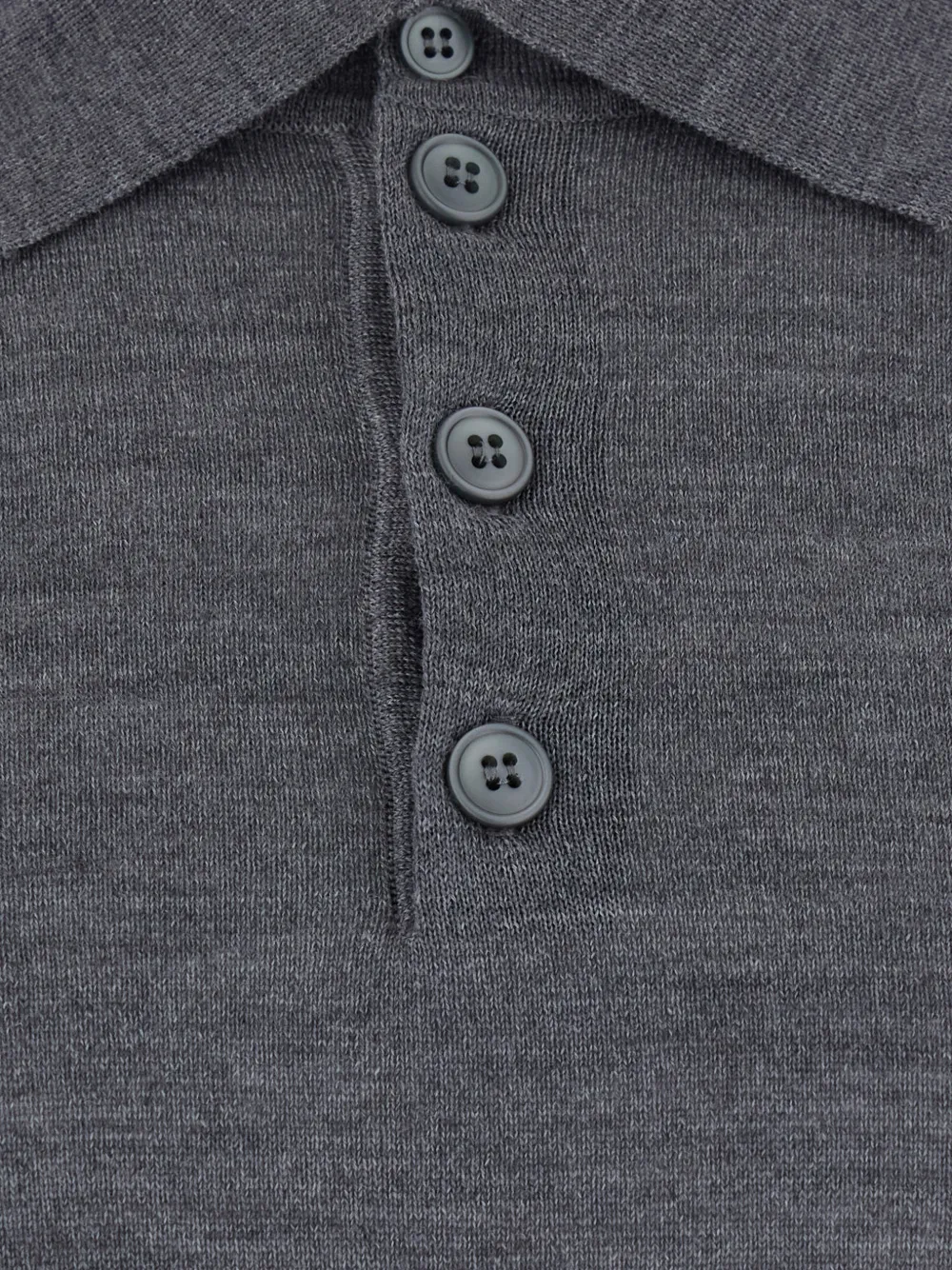 Emporio Armani Poloshirt van scheerwol Grijs