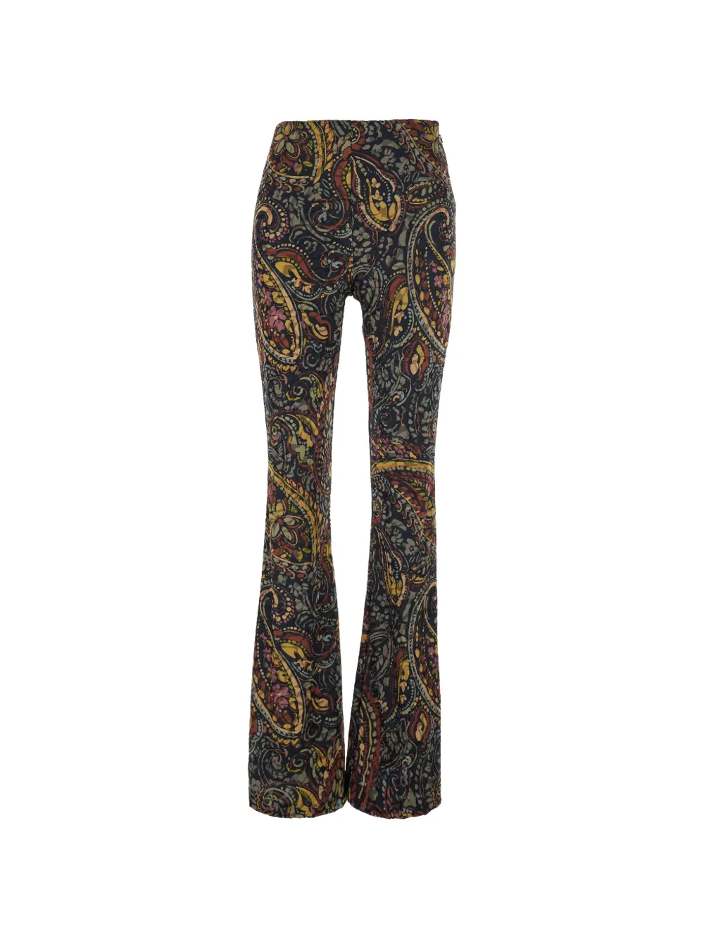 ETRO Flared broek met paisley-print Zwart