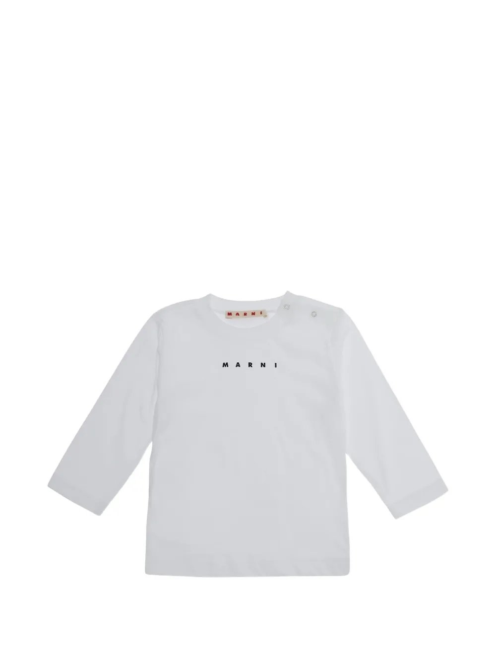 Marni Kids T-shirt a maniche lunghe con logo - Bianco