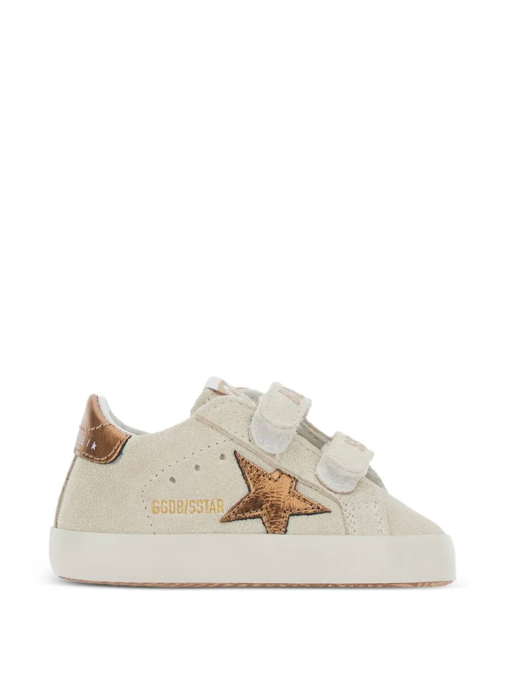 Golden Goose Kids Old School touch-strap sneakers Beige