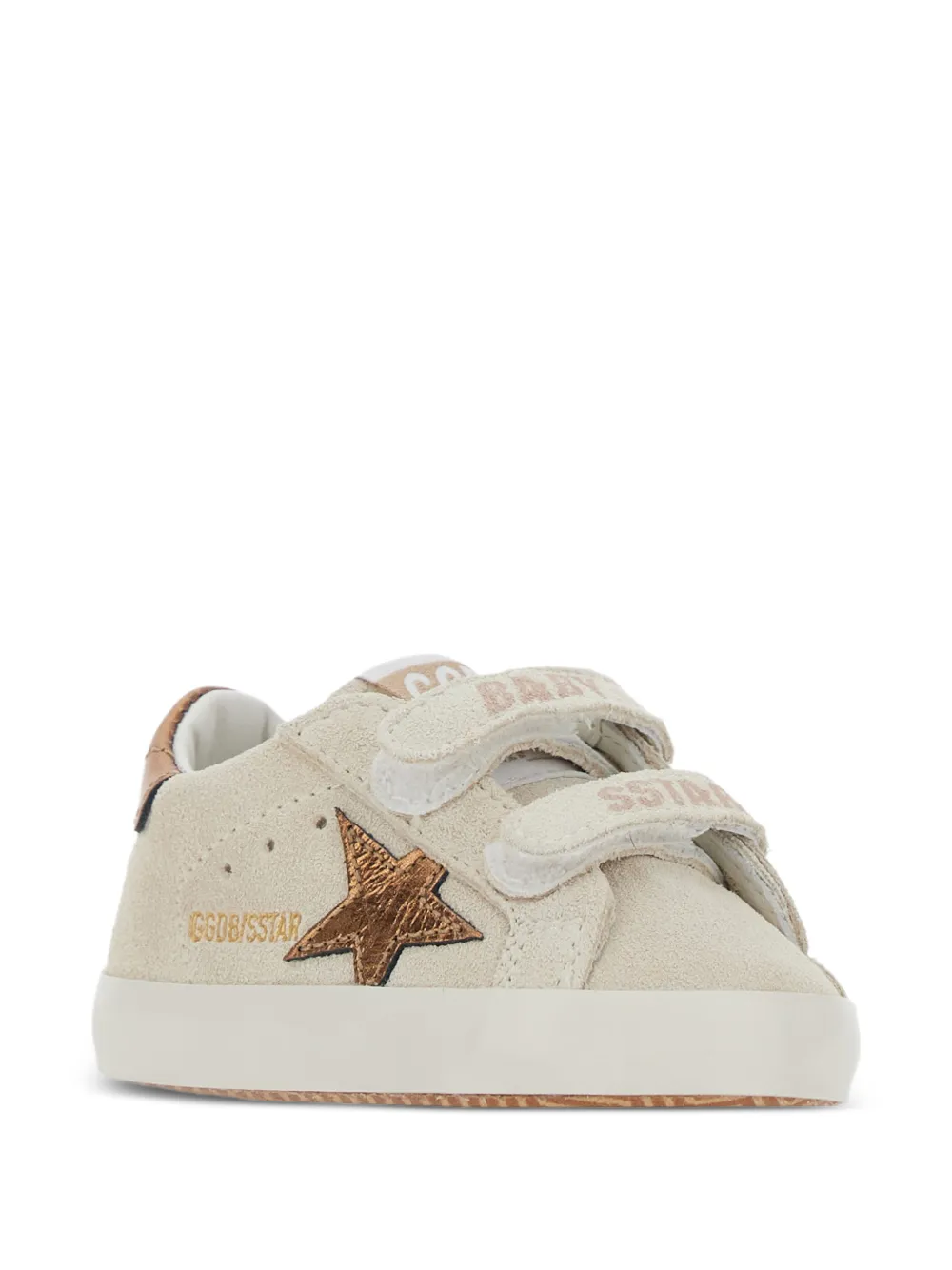 Golden Goose Kids Old School touch-strap sneakers Beige