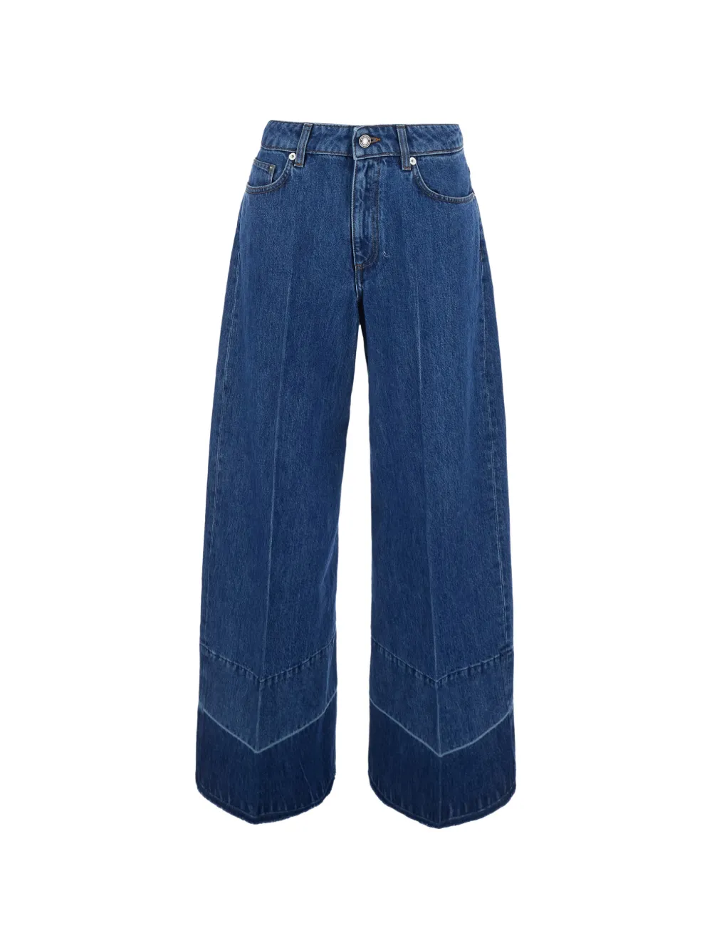 Givenchy chevron-stitch wide-leg jeans - Blu