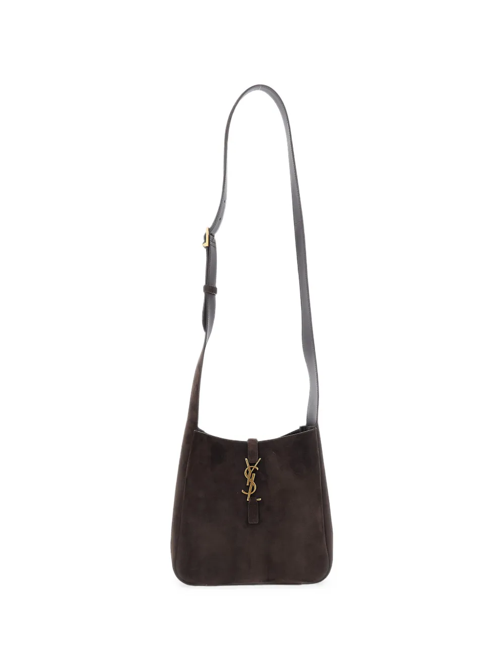 Saint Laurent Le 5 à 7 suede cross body bag - Marrone