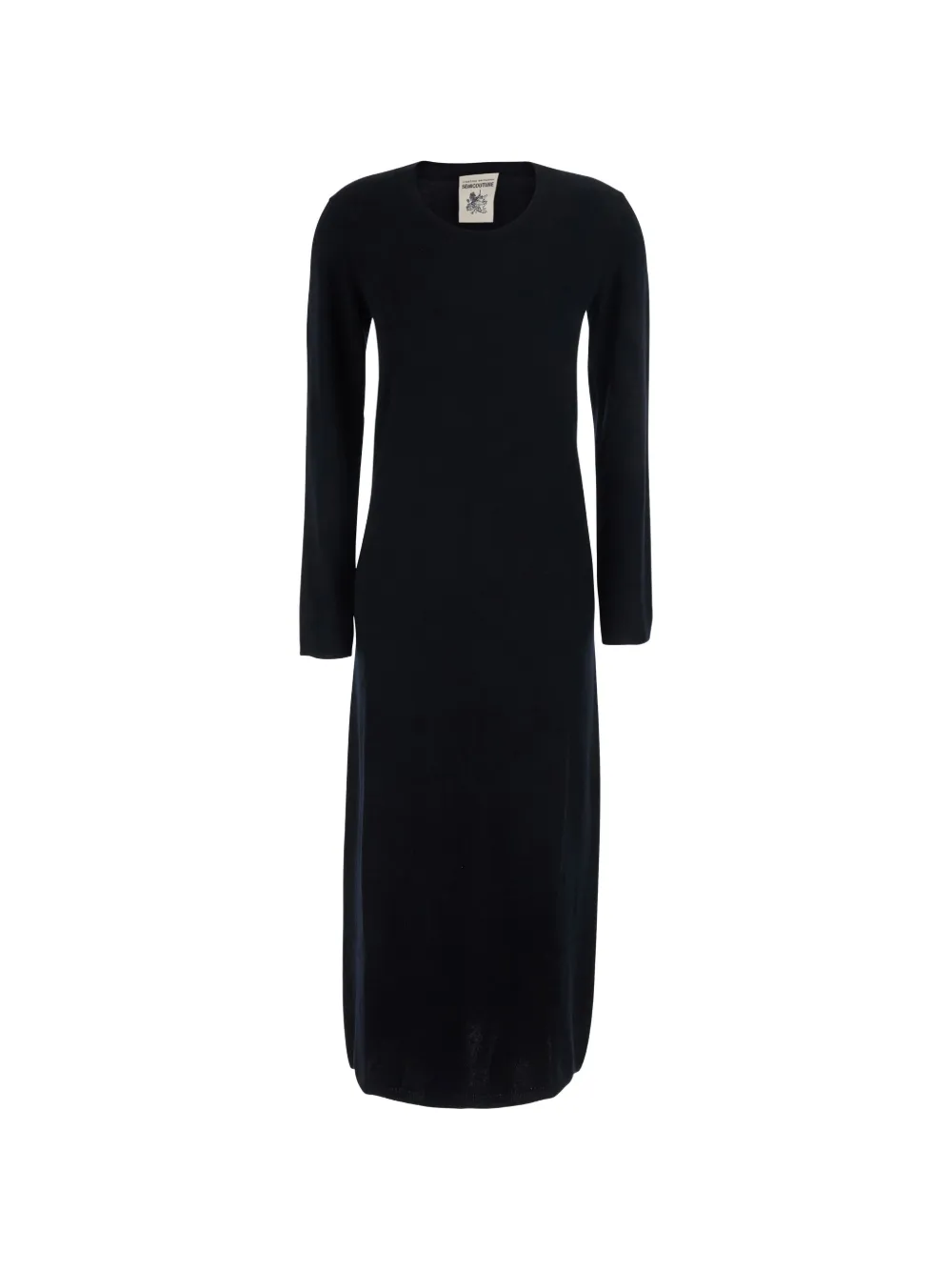 Semicouture Brenda fine-knit long-sleeve midi dress - Schwarz