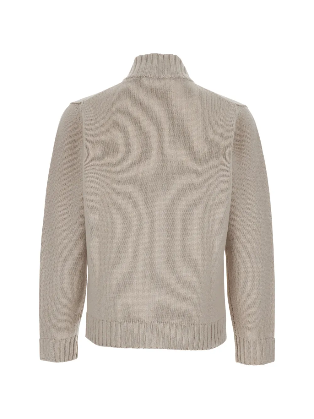 Kangra Vest met rits en geribbelde afwerking Beige