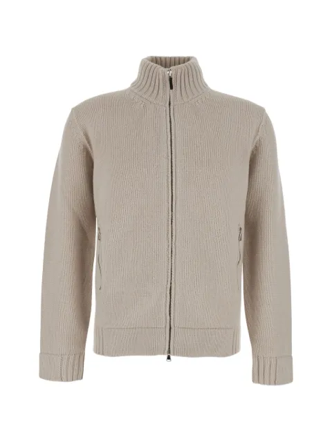 Kangra zip-up ribbed-trim cardigan