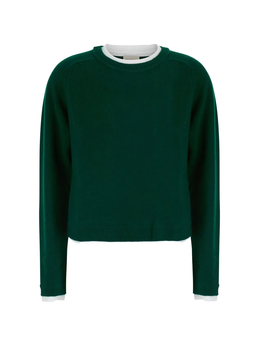 Semicouture Sarah layered-detail raglan-sleeve sweater - Verde