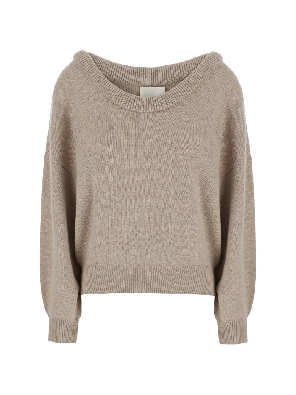 Lisa Yang Doria ribbed-trim off-shoulder sweater - Nude