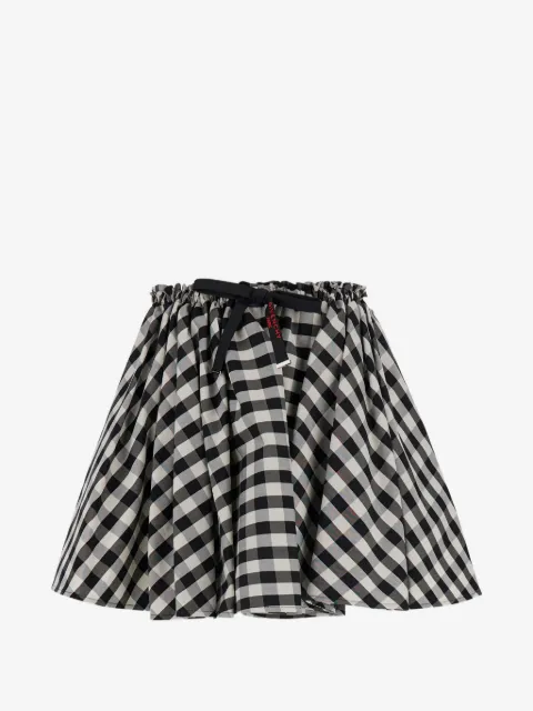 Givenchy mini pleated skirt in checked cotton